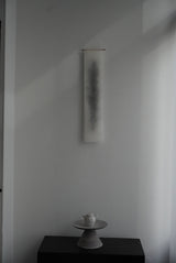 専用 / 布掛け軸　　煙/ 墨染め