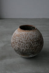 Moon Jar  満月壺　直径20/ Testuya Hioki    Japanese  soil   Art 花器