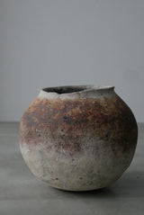 Moon Jar  満月壺　直径23/ Testuya Hioki    Japanese  soil   Art 花器