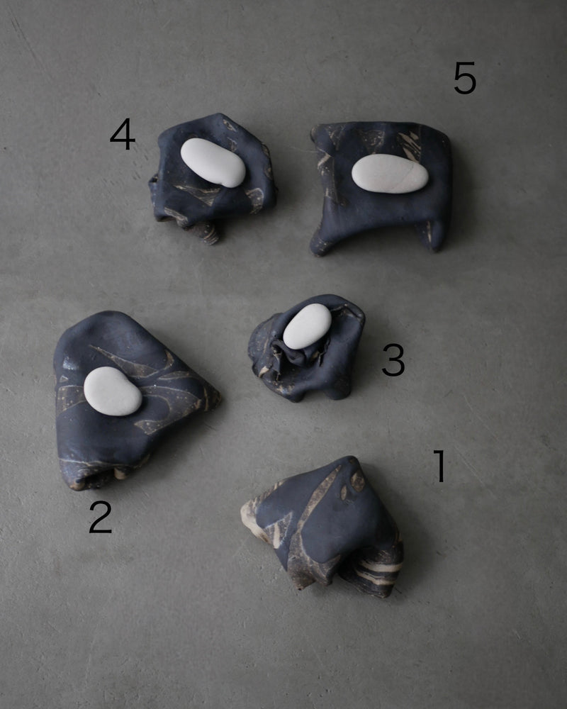 陶布　台皿　炭化景色  /菊地　亨