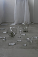 オーダー　Bottle People【 Plumpy 】glass object  gray　光井威善 / Takeyoshi Mistui