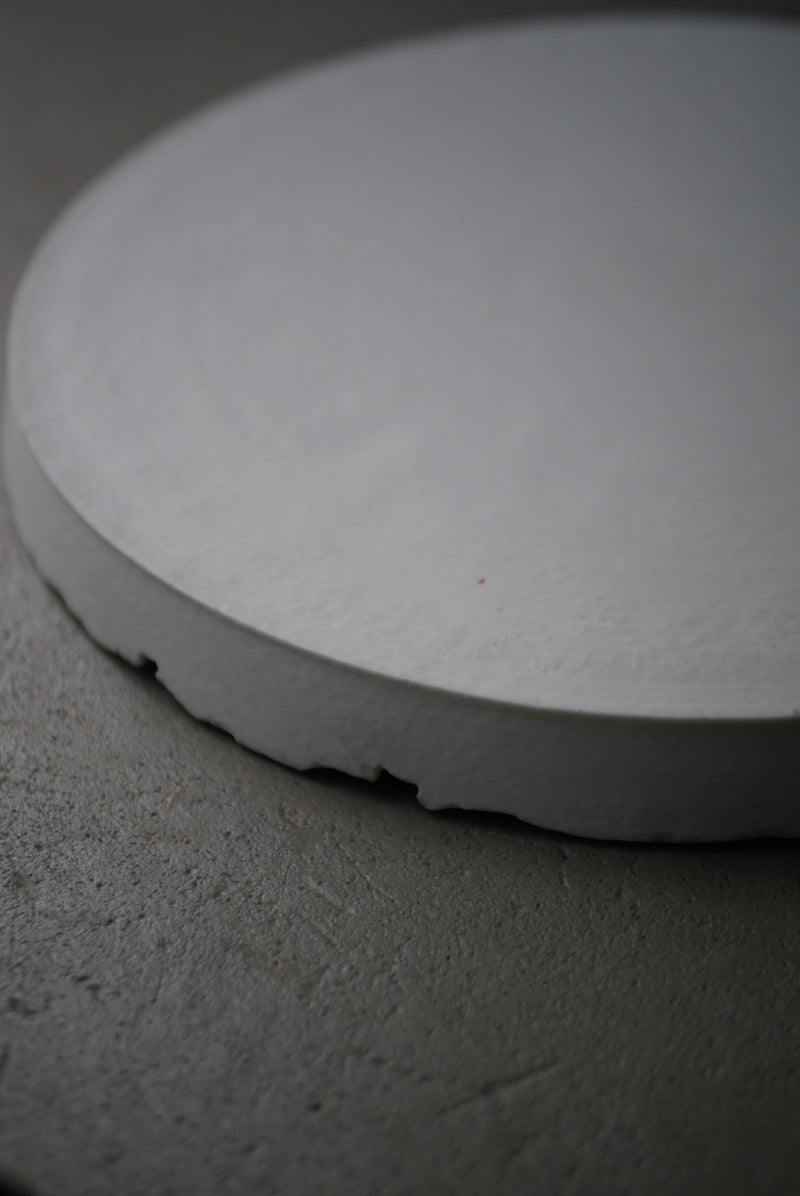 白磁　五月雨の大皿/茶盤　02 / Takahiro Yahagi