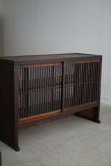 水屋カウンター　ガラス戸棚　大正時代　大型配送　/  Japanese Antiques Tansu Counter キャビネット