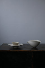 片口　横型 M　 Bone White 半磁器　/  Kanako Yoshida