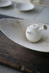 白化粧土　楢灰　茶盤　大皿/  Kanako Yoshida