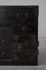 硯付き箪笥　大型配送　/  Japanese Antiques