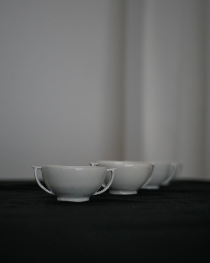 白瓷双耳付茶杯　S/M　/ タナカシゲオ