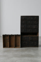 薬箪笥　浮造り　江戸時代　/  Japanese Antique　Drewer 　Chest　Tansu