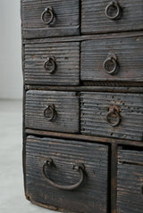 薬箪笥　浮造り　江戸時代　/  Japanese Antique　Drewer 　Chest　Tansu