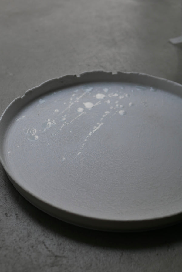 白磁　五月雨の大皿/茶盤　02 / Takahiro Yahagi