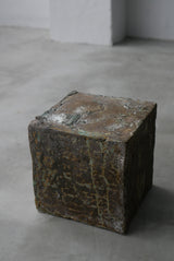 Soil  Cube L  立方体 / Testuya Hioki    Japanese  soil   Art 花器