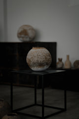 Moon Jar  満月壺　直径20/ Testuya Hioki    Japanese  soil   Art 花器