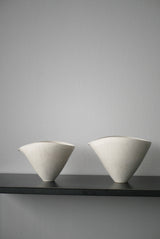 片口　タテ型 M  Bone  White 半磁器　/  Kanako Yoshida