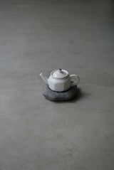 墨染め　ベルギーリネン　八角茶托　　　　　　　　　　　　