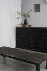 黒漆　水屋箪笥リメイクテーブル　江戸時代　/  Japanese Antique　Table Made by Nagahuji