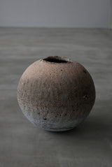 Moon Jar  満月壺　直径23/ Testuya Hioki    Japanese  soil   Art 花器