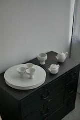 白瓷茶盆　茶盤　/ タナカシゲオ