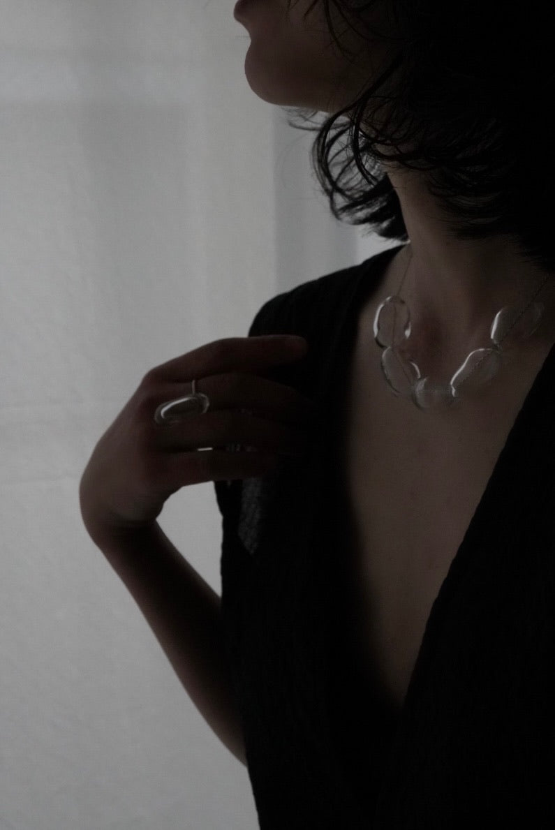 flow chain neckless 5stone / shisui