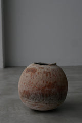 Moon Jar  満月壺　直径22/ Testuya Hioki    Japanese  soil   Art 花器