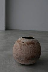 Moon Jar  満月壺　直径22/ Testuya Hioki    Japanese  soil   Art 花器