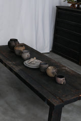 黒漆　水屋箪笥リメイクテーブル　江戸時代　/  Japanese Antique　Table Made by Nagahuji