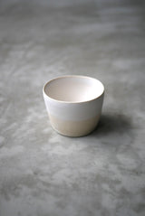 かけ分け　白釉　土肌　cup 猪口　  / Akari Sato