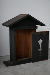 H様　　専用  / 黒漆　模様窓厨子　