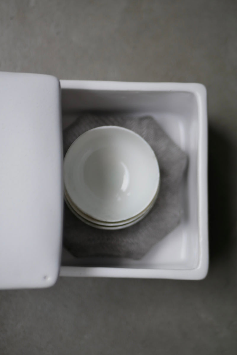 デルフト釉　陶箱　/ タナカシゲオ