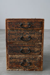 墨書き和紙張り　小引出し　Tansu  小箪笥　　/  Japanese Antiques　Wooden Drawer　Chest