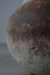 Moon Jar  満月壺　直径23/ Testuya Hioki    Japanese  soil   Art 花器