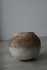 Moon Jar  満月壺　直径23/ Testuya Hioki    Japanese  soil   Art 花器