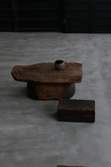 木　刳抜　少数民族　小椅子　小　/  Asian Antique　Primitive Wooden  Stool