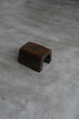 木　刳抜　少数民族　小椅子　木台　大　/  Asian Antique　Primitive 　Wooden　Stool