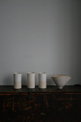 釉かけ分け　陶肌　筒Cup  /Akari Sato