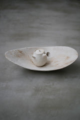 白化粧土　楢灰　茶盤　大皿/  Kanako Yoshida