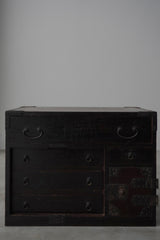 硯付き箪笥　大型配送　/  Japanese Antiques