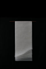 専用 / 布掛け軸　　曲線の重ね　白  中