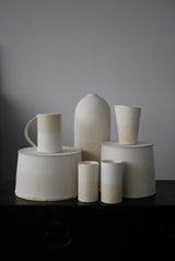 White Veil  釉かけ分け　片口　石肌　/ Akari Sato 石肌