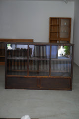 水屋カウンター　ガラス戸棚　大正時代　大型配送　/  Japanese Antiques Tansu Counter キャビネット