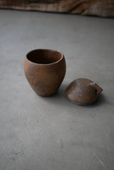 古色　蓋もの  茶入れ  /菊地　亨