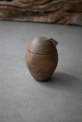 古色　蓋もの  茶入れ  /菊地　亨