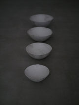 白磁　4 consecutive bowls/ Takahiro Yahagi