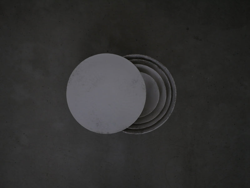 白磁　4 consecutive bowls/ Takahiro Yahagi