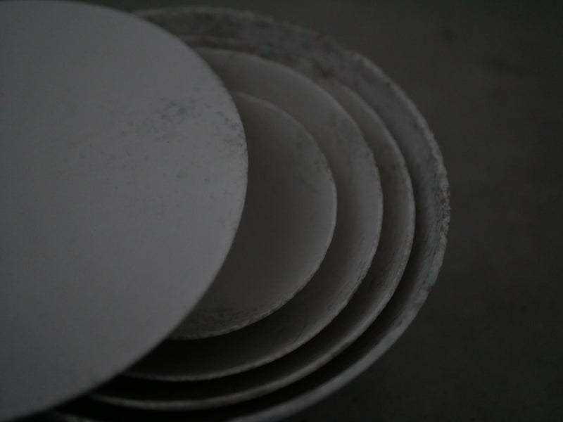 白磁　4 consecutive bowls/ Takahiro Yahagi