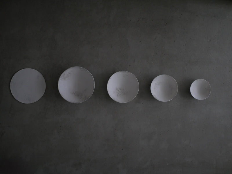 白磁　4 consecutive bowls/ Takahiro Yahagi