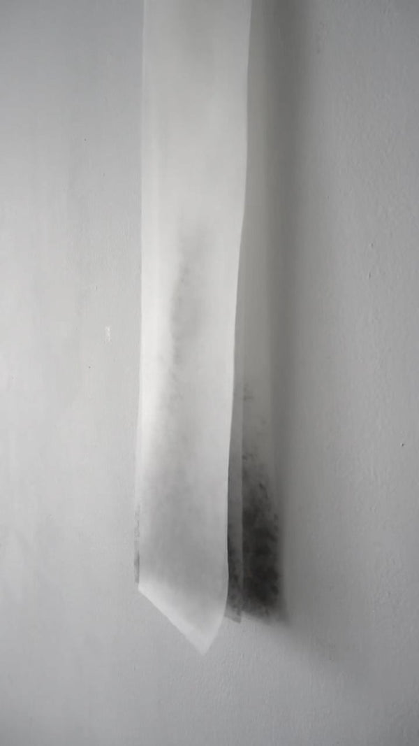 専用 / 布掛け軸　　煙の姿__02/ 墨染め